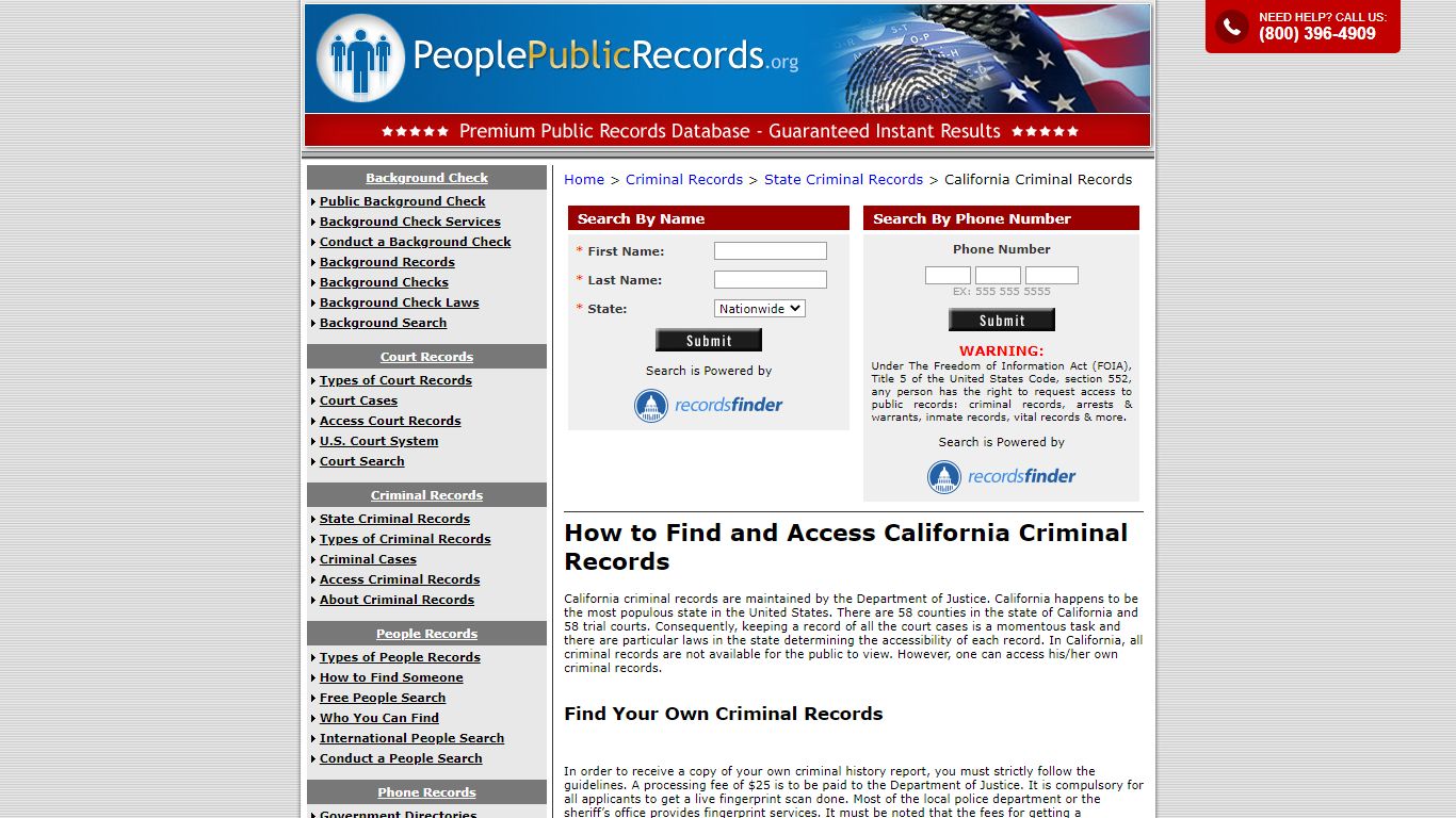 How to Find and Access California Criminal Records